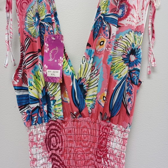 Maxi dress colorful floral print XXL - Picture 9 of 11